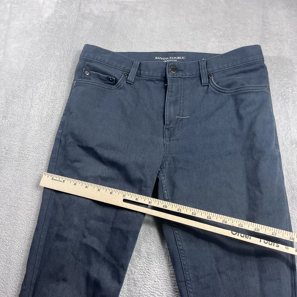 Banana Republic Pants Mens 30x28* The Traveler Chino Jeans Slim Fit‎ Gray EUC